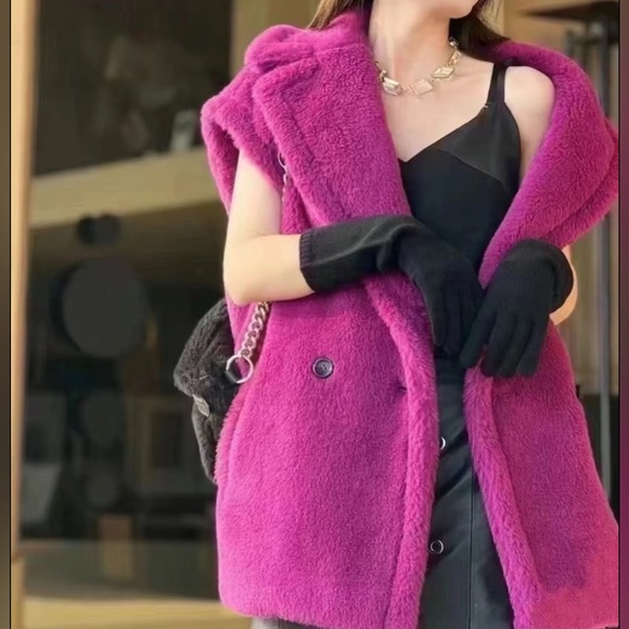 🚩steal authentic MaxMara Purple Textured Fabric - Picture 7 of 9